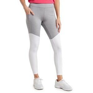 PGA TOUR Colorblock Leggings in Sleet Heather Size M